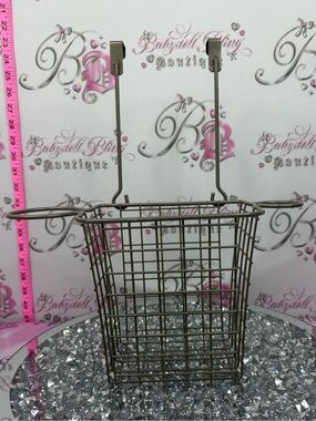 Hair tools basket storage cabinet hanging interior or exterior storage